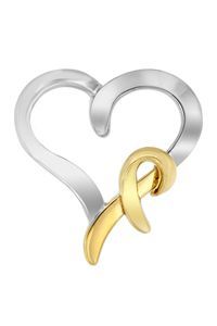 and Two-Tone Heart Shaped Necklace